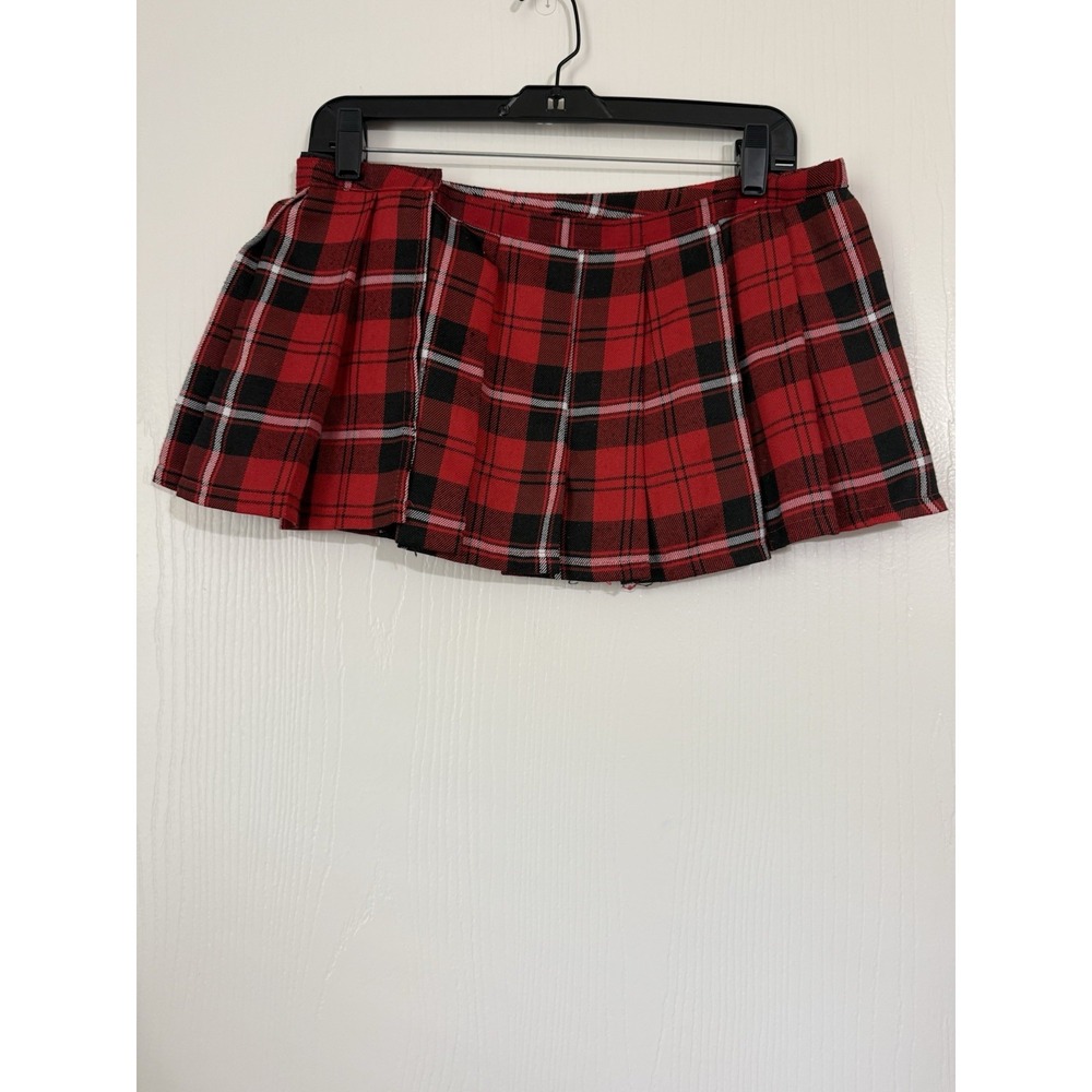 Plaid Pleated 10 Inch Mini Skirt Size 32 Waist Y2K Unbranded Vintage